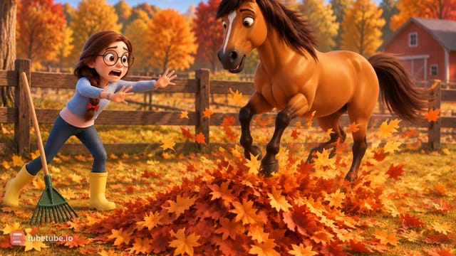 Reggie vs. the Leaf Pile!