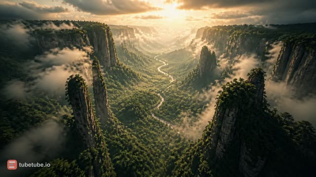 Scene 3 - Visual: Wide cinematic sunset shot. Voice: “Would you visit a place like this?” On-screen text: “YES or NO? 👇”