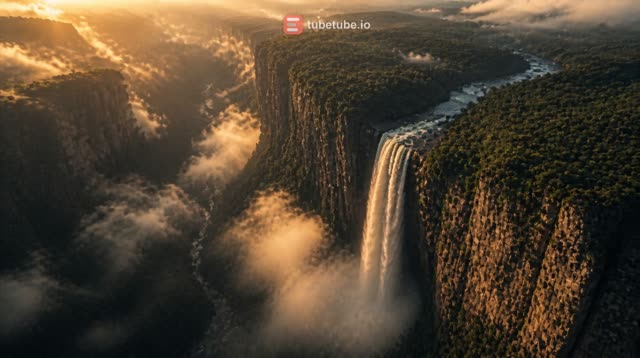 Scene 7 - Visual: Wide cinematic sunset shot. Voice: “Would you visit a place like this?” On-screen text: “YES or NO? 👇”