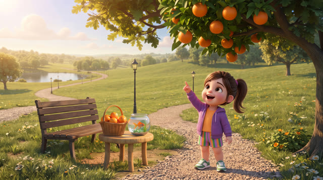Scene 2 - Learn Colors with Alexia - Orange, Green, Purple