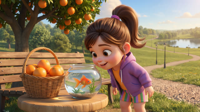 Scene 4 - Learn Colors with Alexia - Orange, Green, Purple