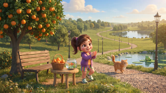 Scene 6 - Learn Colors with Alexia - Orange, Green, Purple
