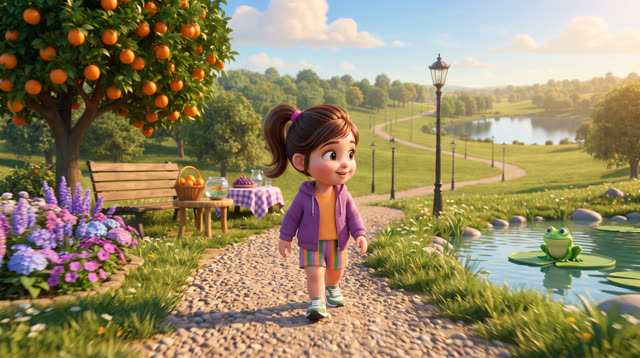 Scene 7 - Learn Colors with Alexia - Orange, Green, Purple