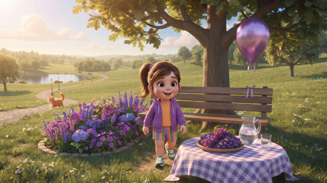 Scene 12 - Learn Colors with Alexia - Orange, Green, Purple