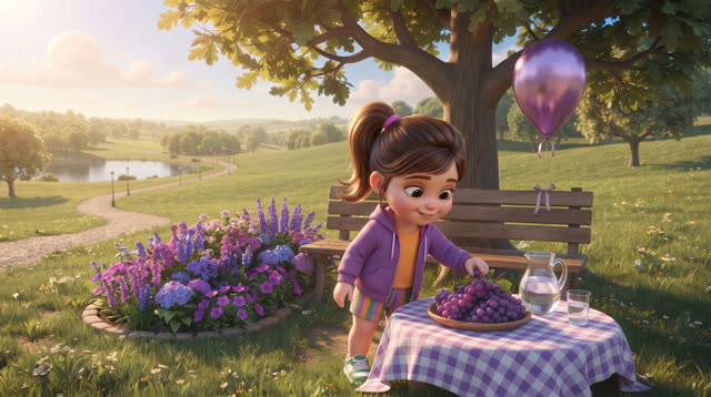 Scene 13 - Learn Colors with Alexia - Orange, Green, Purple