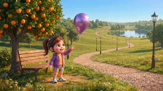 Scene 14 - Learn Colors with Alexia - Orange, Green, Purple