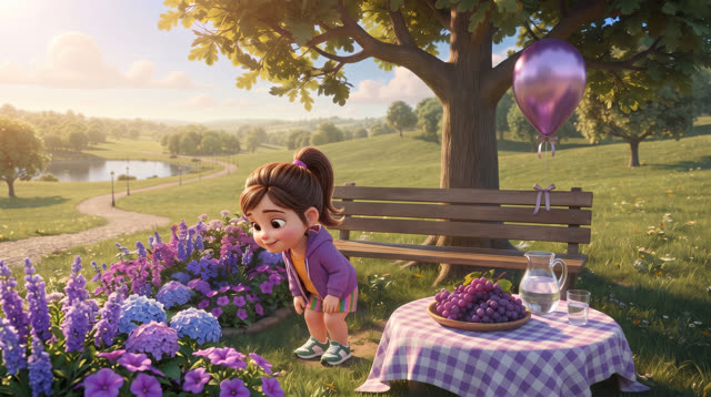 Scene 15 - Learn Colors with Alexia - Orange, Green, Purple