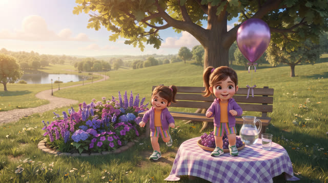Scene 16 - Learn Colors with Alexia - Orange, Green, Purple