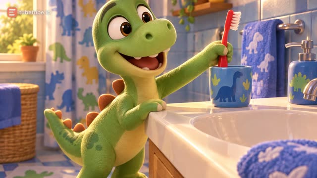 Scene 3 - Baby Dino Brush Your Teeth