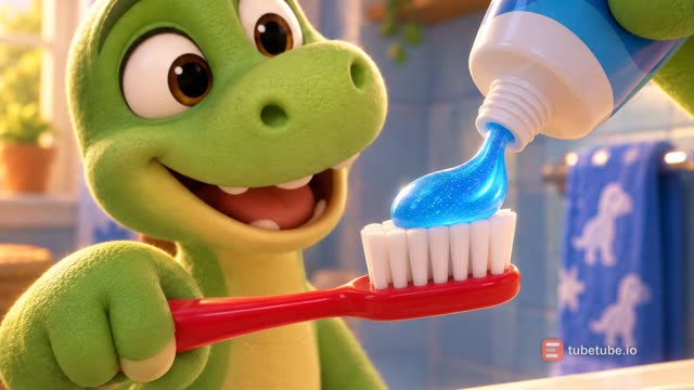 Scene 4 - Baby Dino Brush Your Teeth