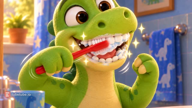 Scene 7 - Baby Dino Brush Your Teeth