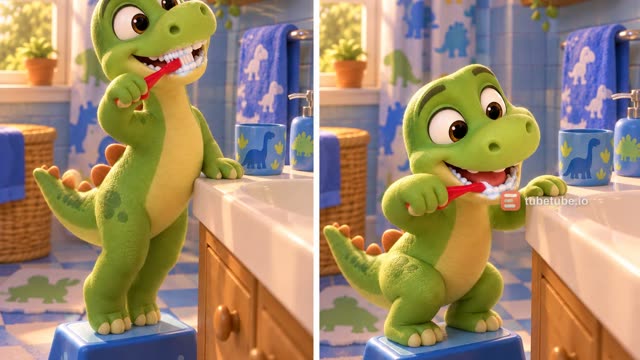 Scene 8 - Baby Dino Brush Your Teeth