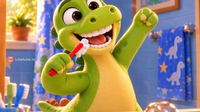 Scene 16 - Baby Dino Brush Your Teeth