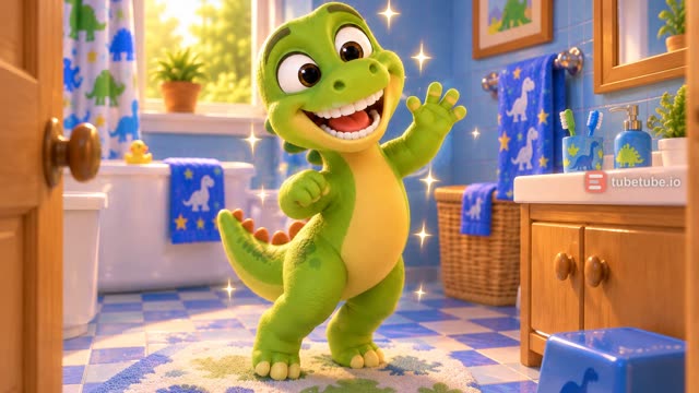 Scene 18 - Baby Dino Brush Your Teeth