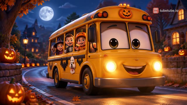 Scene 1 - Le Bus Hanté Roule Roule 🎃 Comptine Halloween pour Enfants | Chanson des Petits Monstres