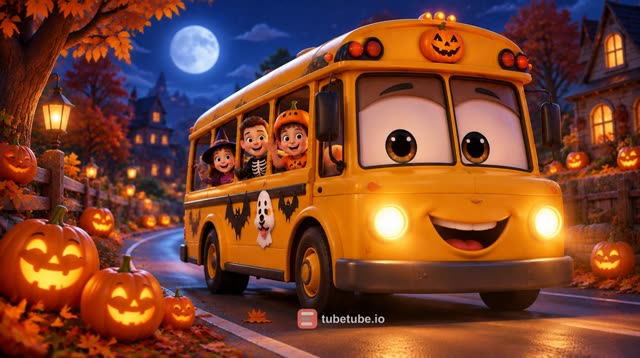 Scene 2 - Le Bus Hanté Roule Roule 🎃 Comptine Halloween pour Enfants | Chanson des Petits Monstres