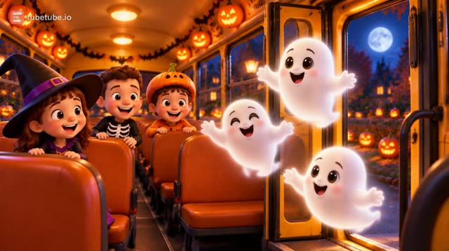Scene 6 - Le Bus Hanté Roule Roule 🎃 Comptine Halloween pour Enfants | Chanson des Petits Monstres