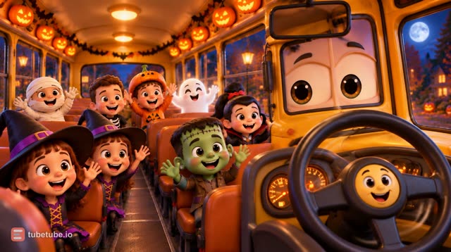 Scene 8 - Le Bus Hanté Roule Roule 🎃 Comptine Halloween pour Enfants | Chanson des Petits Monstres