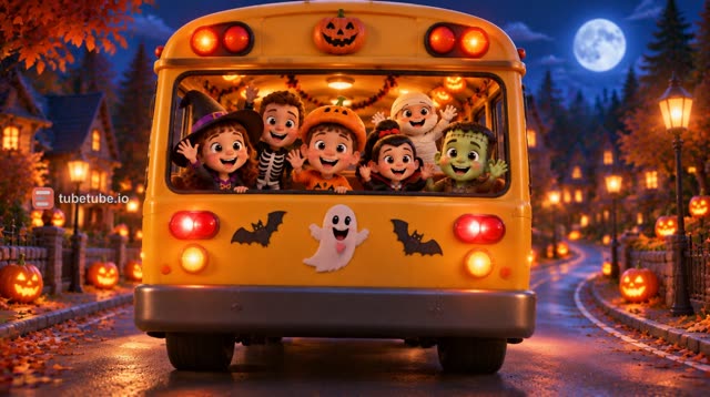 Scene 9 - Le Bus Hanté Roule Roule 🎃 Comptine Halloween pour Enfants | Chanson des Petits Monstres