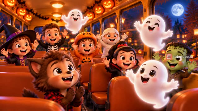 Scene 11 - Le Bus Hanté Roule Roule 🎃 Comptine Halloween pour Enfants | Chanson des Petits Monstres