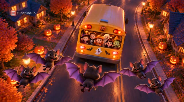 Scene 13 - Le Bus Hanté Roule Roule 🎃 Comptine Halloween pour Enfants | Chanson des Petits Monstres