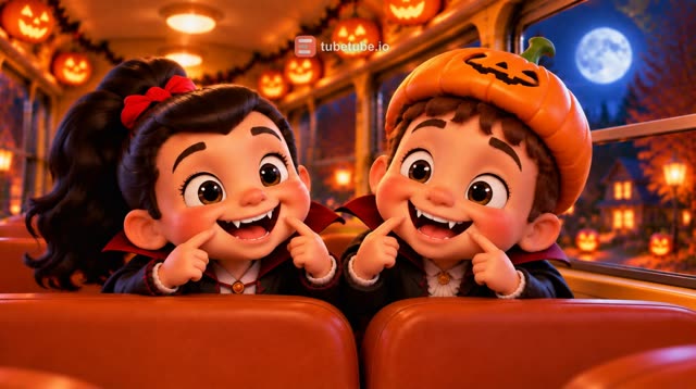 Scene 16 - Le Bus Hanté Roule Roule 🎃 Comptine Halloween pour Enfants | Chanson des Petits Monstres