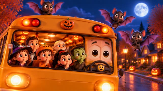 Scene 17 - Le Bus Hanté Roule Roule 🎃 Comptine Halloween pour Enfants | Chanson des Petits Monstres