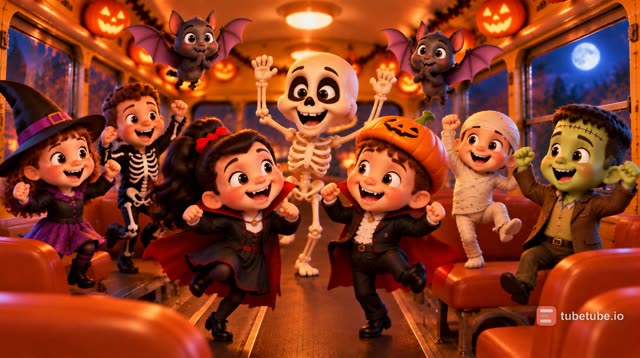 Scene 19 - Le Bus Hanté Roule Roule 🎃 Comptine Halloween pour Enfants | Chanson des Petits Monstres