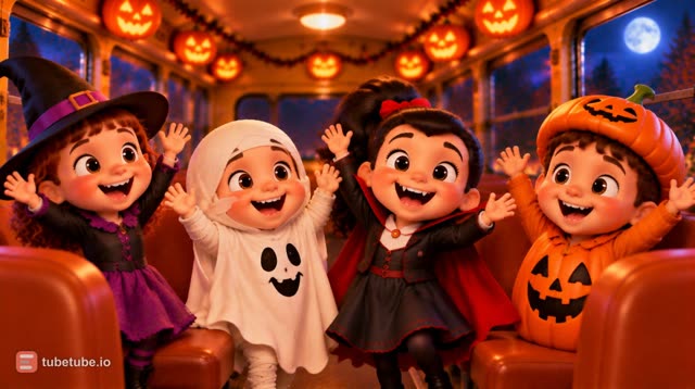 Scene 22 - Le Bus Hanté Roule Roule 🎃 Comptine Halloween pour Enfants | Chanson des Petits Monstres