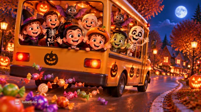 Scene 24 - Le Bus Hanté Roule Roule 🎃 Comptine Halloween pour Enfants | Chanson des Petits Monstres