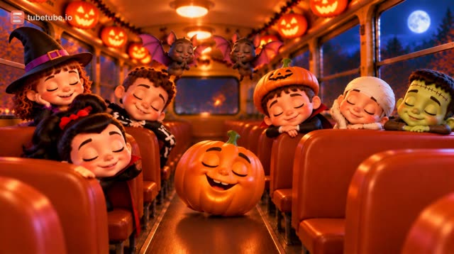 Scene 26 - Le Bus Hanté Roule Roule 🎃 Comptine Halloween pour Enfants | Chanson des Petits Monstres