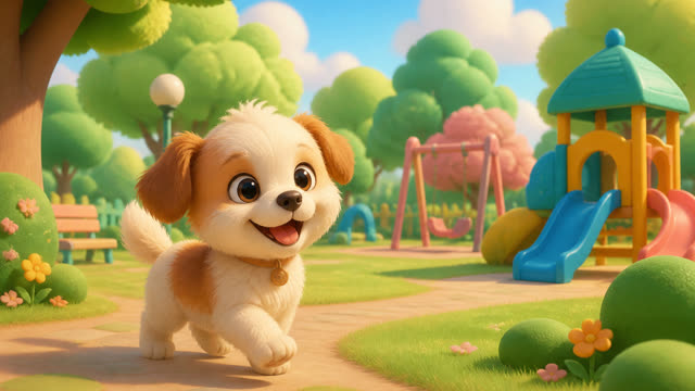 Scene 1 - Puppy Playground Playtime