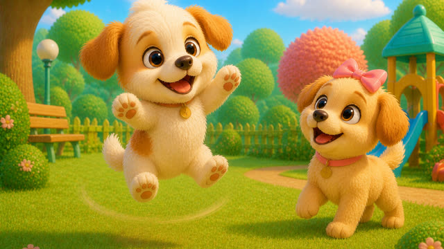 Scene 13 - Puppy Playground Playtime