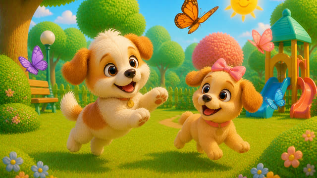 Scene 15 - Puppy Playground Playtime