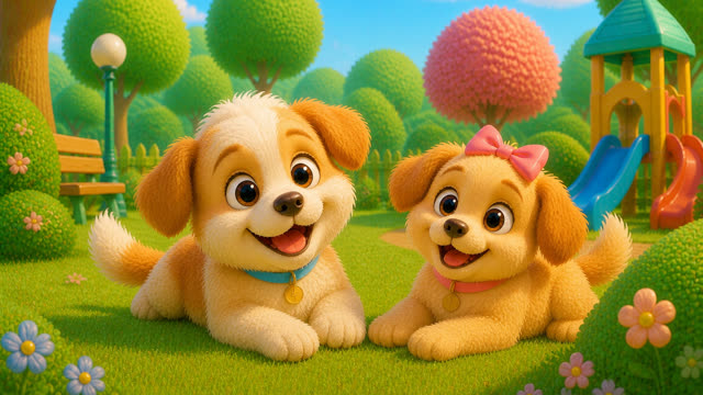 Scene 17 - Puppy Playground Playtime