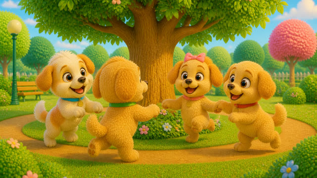 Scene 25 - Puppy Playground Playtime