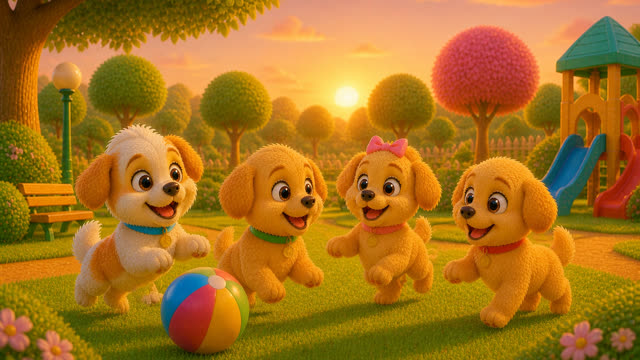 Scene 28 - Puppy Playground Playtime