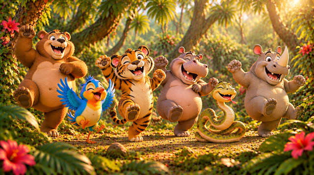 Scene 28 - FIESTA EN LA SELVA