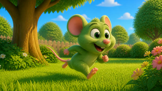 Scene 2 - a green mouse