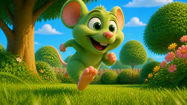 Scene 5 - a green mouse
