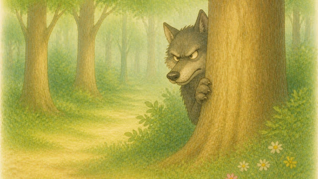 Scene 7 - Los tres cerditos y el lobo feroz