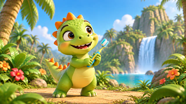 Scene 3 - Baby Dino Brush Your Teeth!