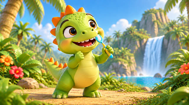 Scene 6 - Baby Dino Brush Your Teeth!