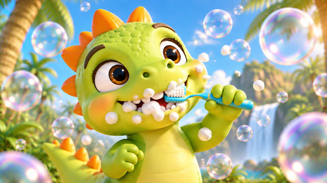 Scene 15 - Baby Dino Brush Your Teeth!