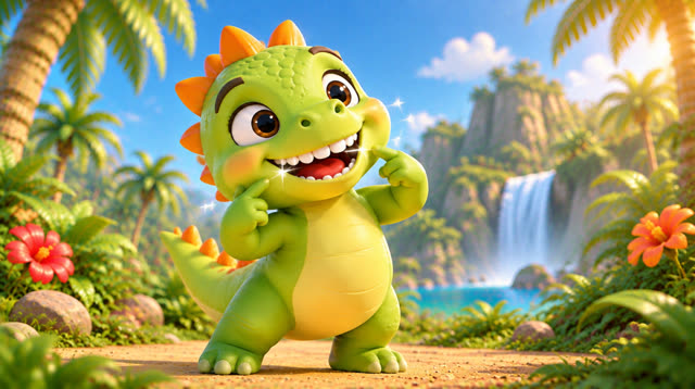 Scene 16 - Baby Dino Brush Your Teeth!