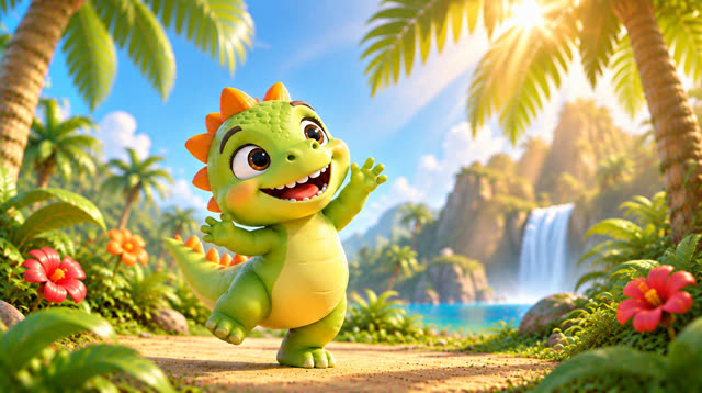 Scene 17 - Baby Dino Brush Your Teeth!