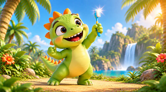 Scene 18 - Baby Dino Brush Your Teeth!