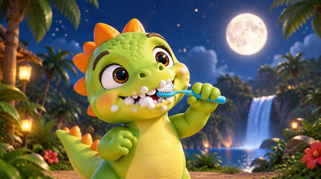 Scene 20 - Baby Dino Brush Your Teeth!
