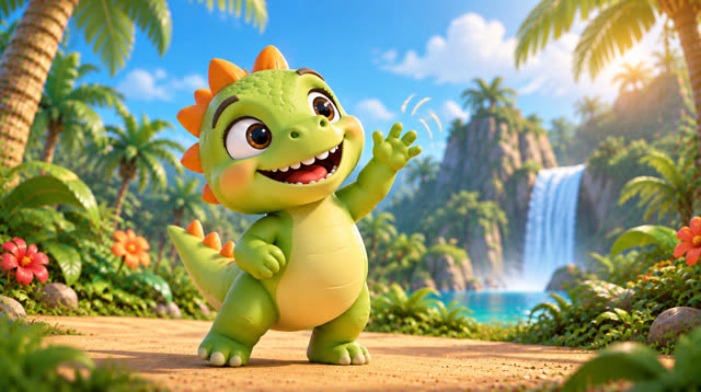 Scene 25 - Baby Dino Brush Your Teeth!