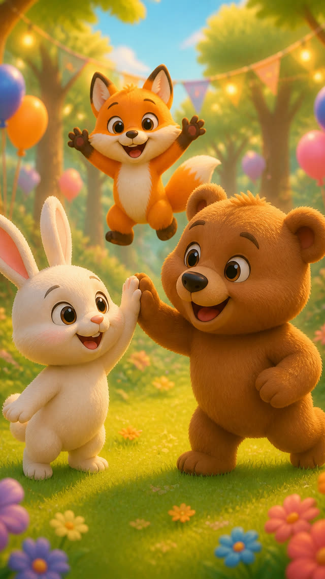 Scene 2 - Magical Forest Animal Party